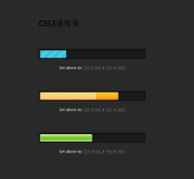 CSS3实现超酷进度条