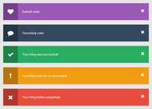 CSS3多颜色带图标提示插件