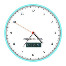 jQuery数字跟指针时钟一体特效