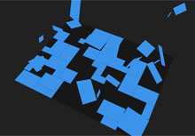 jQuery 3D方块分散动画特效