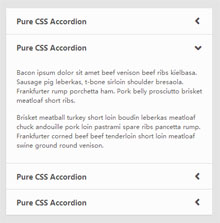 纯CSS3滑动手风琴菜单代码