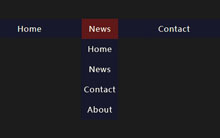 纯CSS3网站下拉导航菜单代码