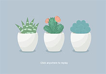 HTML5 SVG盆栽植物动画特效