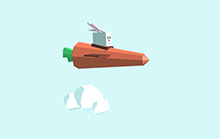 HTML5萝卜载着兔子飞行小游戏