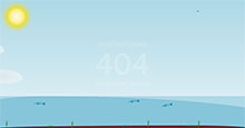 纯CSS3海水404页面动画特效