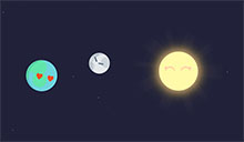 CSS3行星围绕太阳运动动画特效