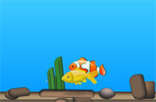 CSS3海底游动的金鱼动画特效