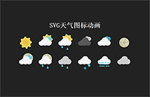 HTML5 SVG天气图标动画特效