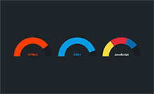 CSS3半圆甜甜圈统计图表特效
