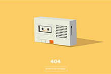 HTML5收音机404动画特效