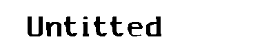 Untitted字体