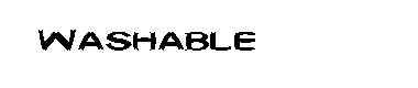Washable字体