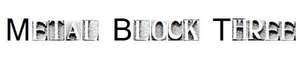 Metal Block Three字体