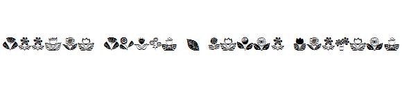 Doodle Dings 2 Retro Flowers字体