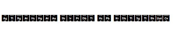Periodic Table of Elements字体