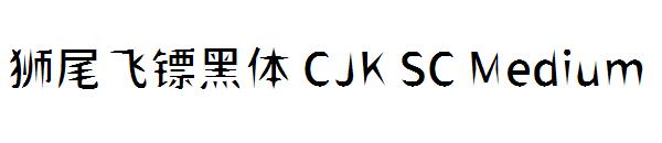 狮尾飞镖黑体 CJK SC Medium字体