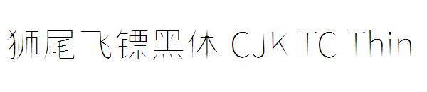 狮尾飞镖黑体 CJK TC Thin字体