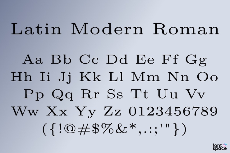 Latin Modern Roman 1