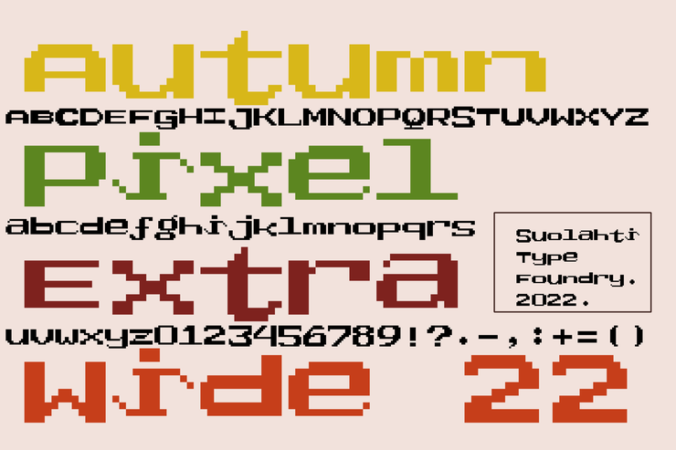 Autumn Pixel Extra Wide 22 1