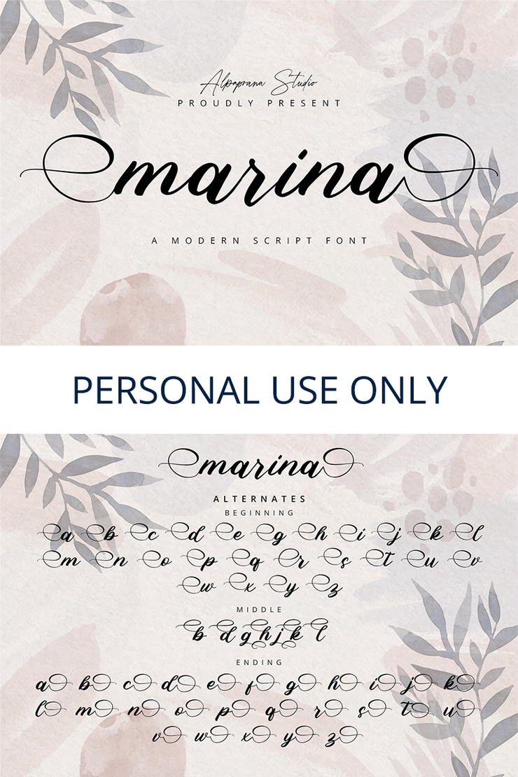 Marina字体 1