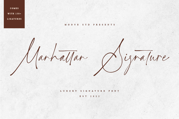 Manhattan signature字体 1