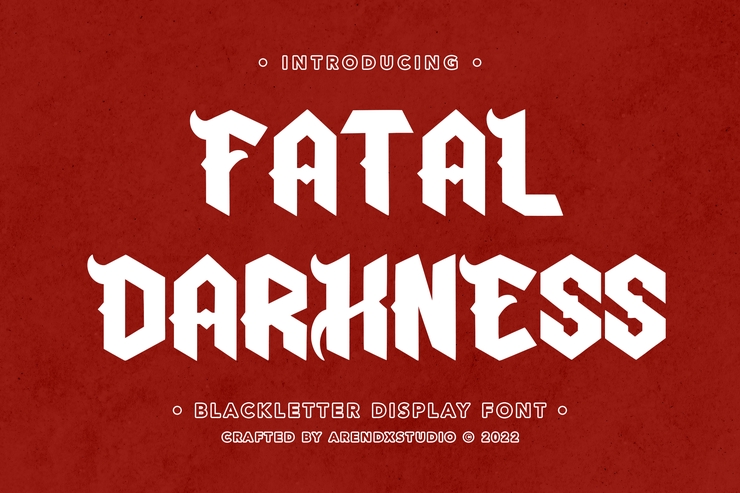 Fatal darkness字体 4