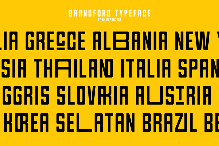 Brandford字体 9