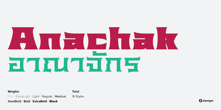 Anachak字体 1