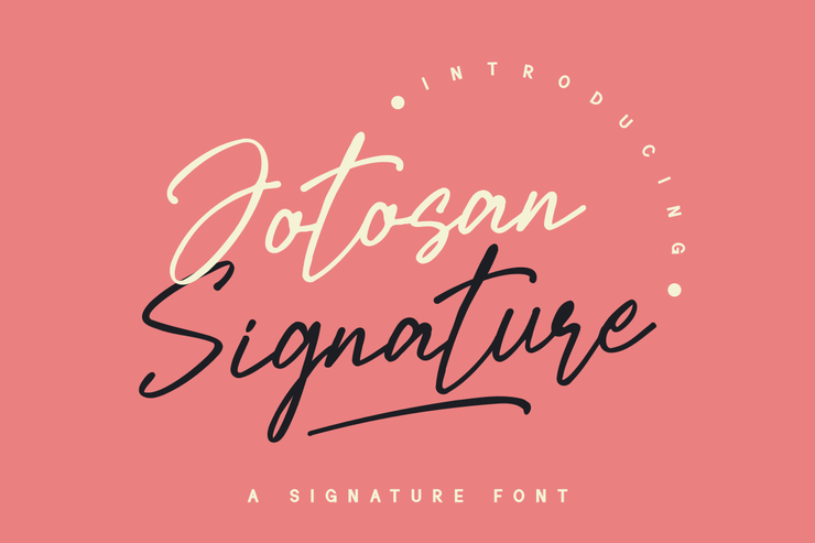 Jotosan signature字体 2