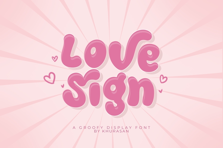 Love sign字体 1