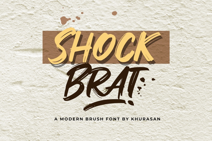 Shock brat字体 1