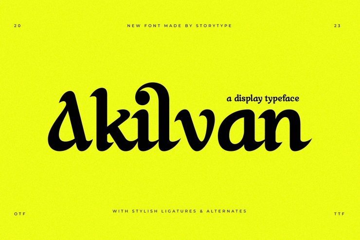 Akilvan字体 1