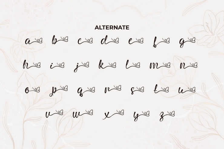 Butterfly wings字体 5