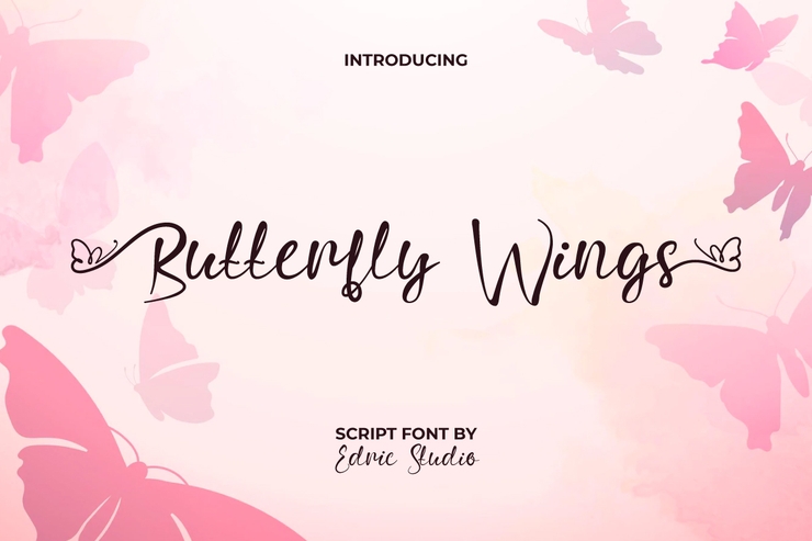 Butterfly wings字体 1