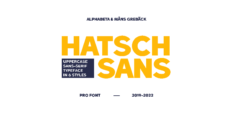 Hatsch sans字体 6