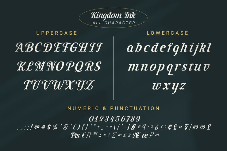 Kingdom ink字体 4
