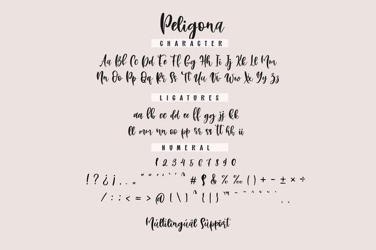 Peligona字体 5