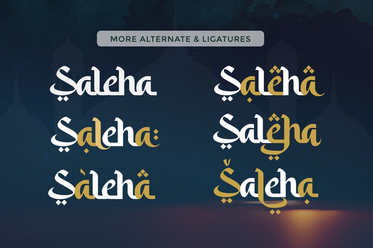 Saleha阿拉伯字体 4