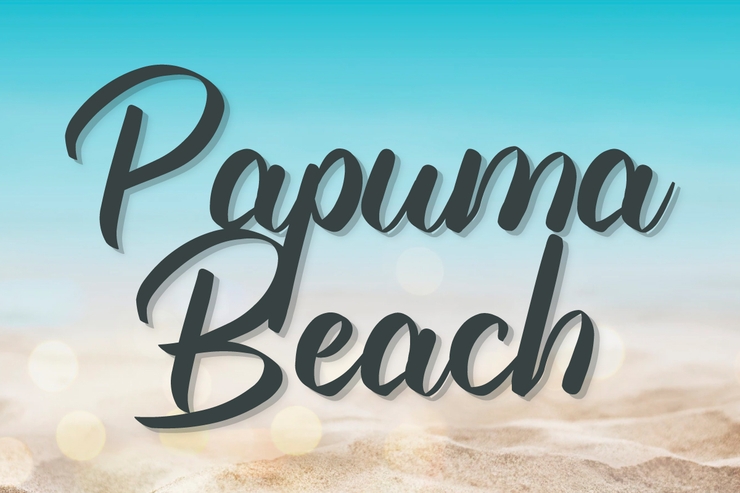 Papuma beach字体 7
