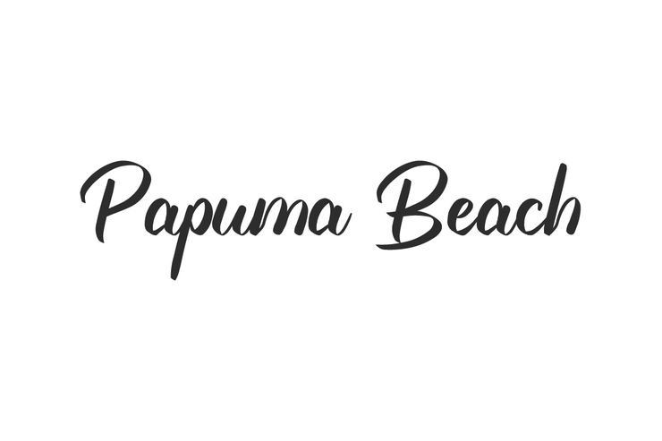 Papuma beach字体 1
