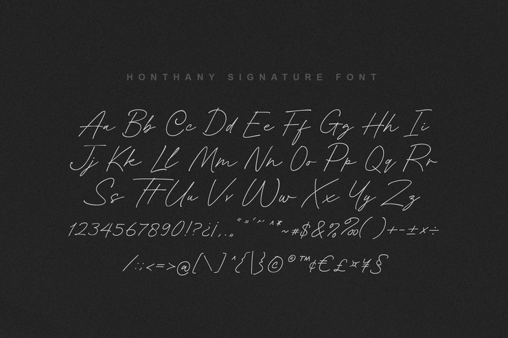 Honthany signature字体 7