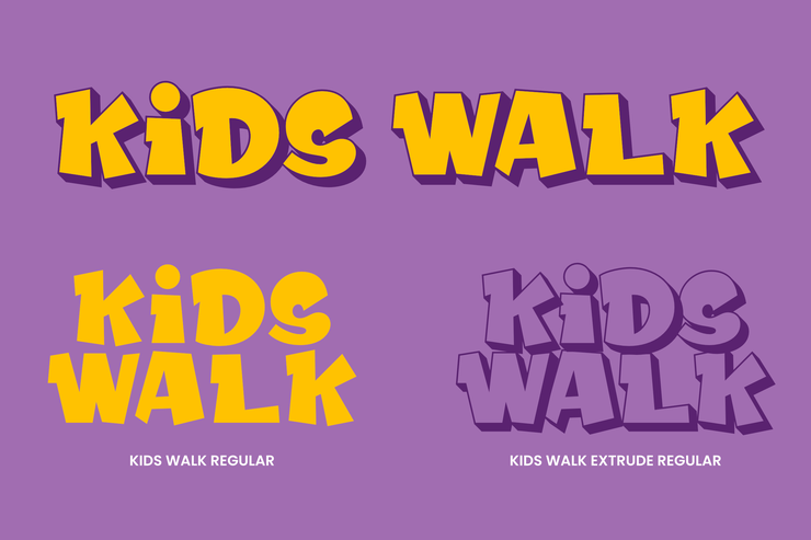 Kids walk字体 3