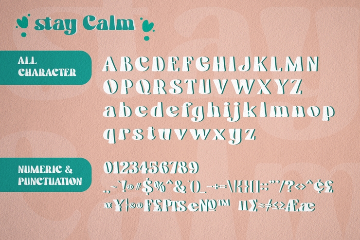 Stay calm字体 6