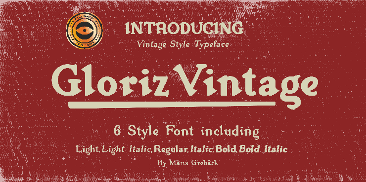 Gloriz vintage字体 1