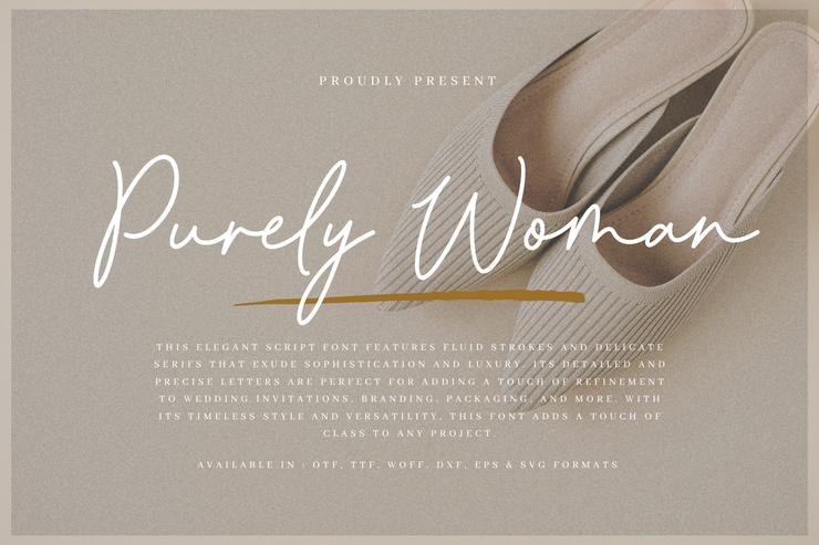 Purely woman字体 2
