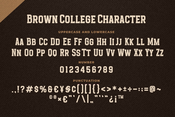 Brown college字体 5