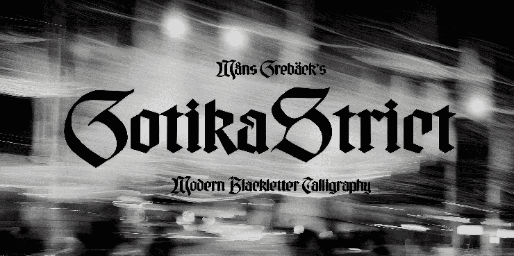Gotika strict字体 1