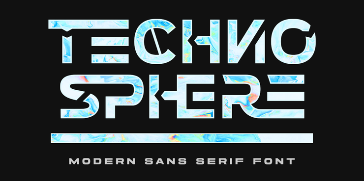 Techno sphere字体 1