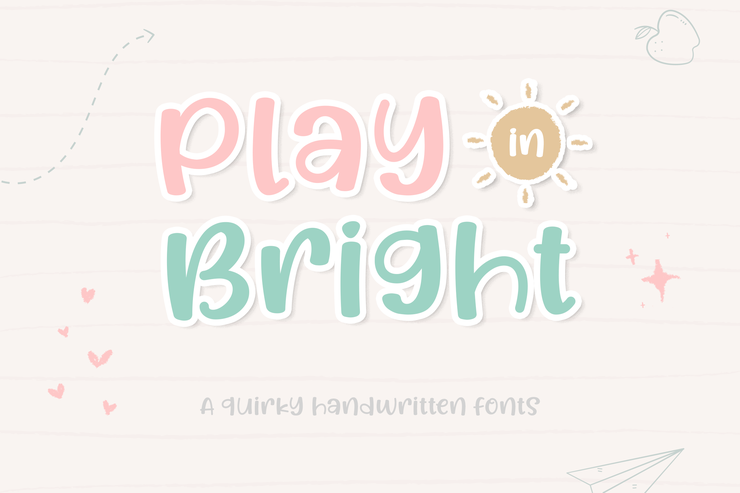 Play in bright字体 1