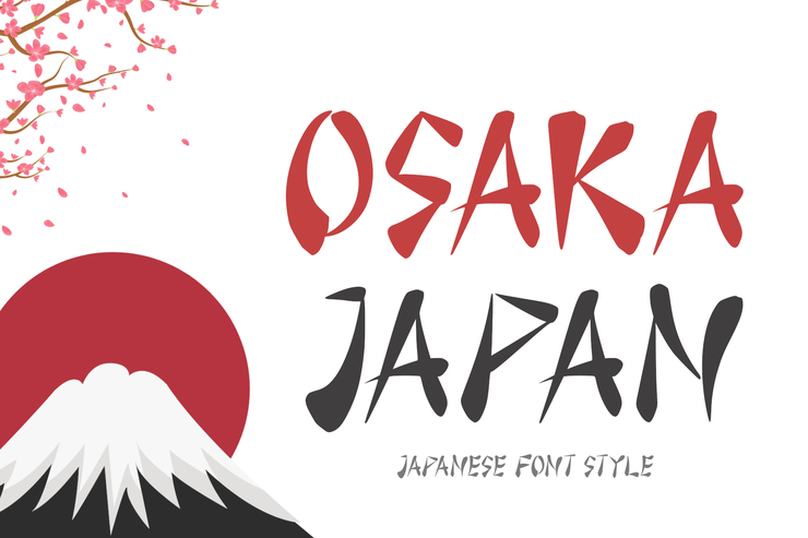 Osaka japan字体 1